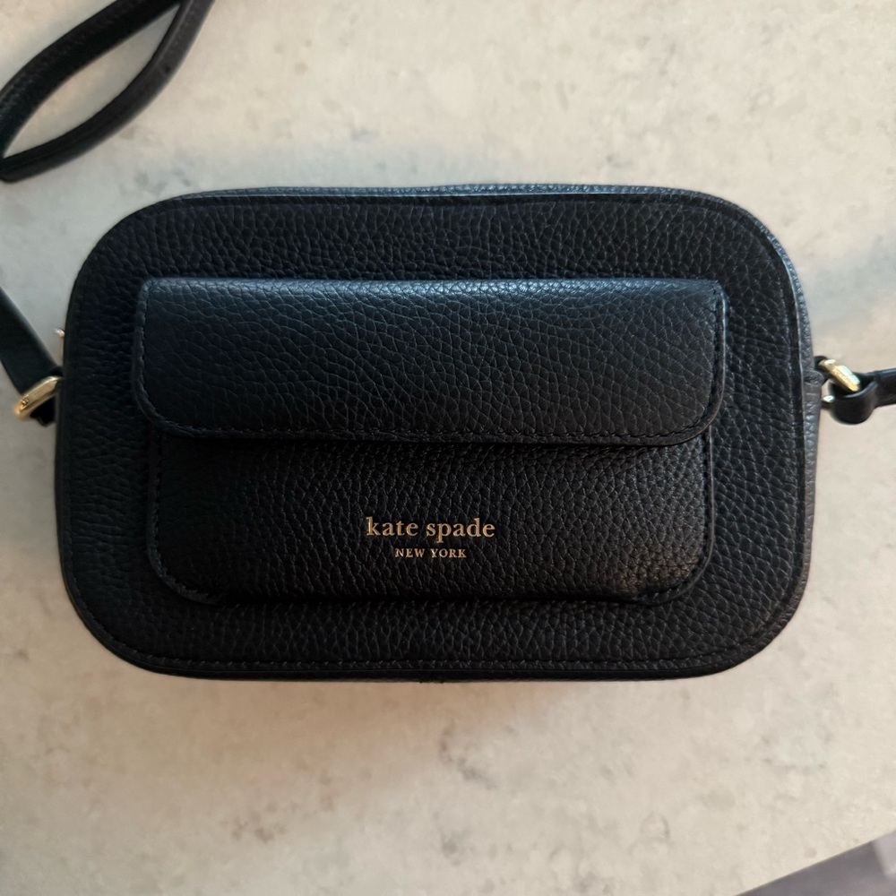 Kate Spade Black Pebbled Leather Bag 2025 Spring Collection
